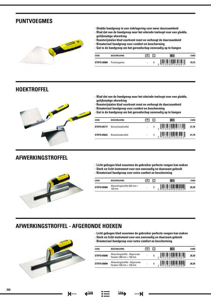 Stanley hoofdcatalogus NO.: 20910 - Page 352