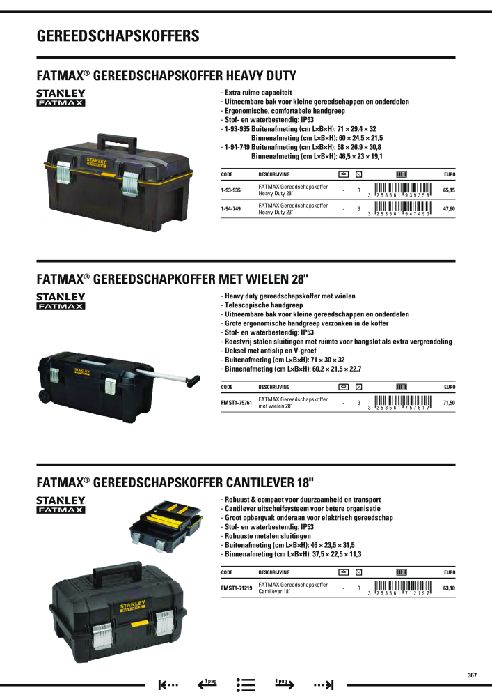 Stanley hoofdcatalogus Nº: 20910 - Página 369