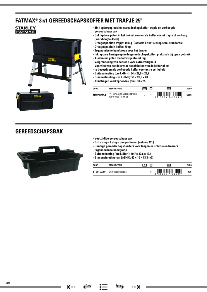 Stanley hoofdcatalogus NR.: 20910 - Pagina 376