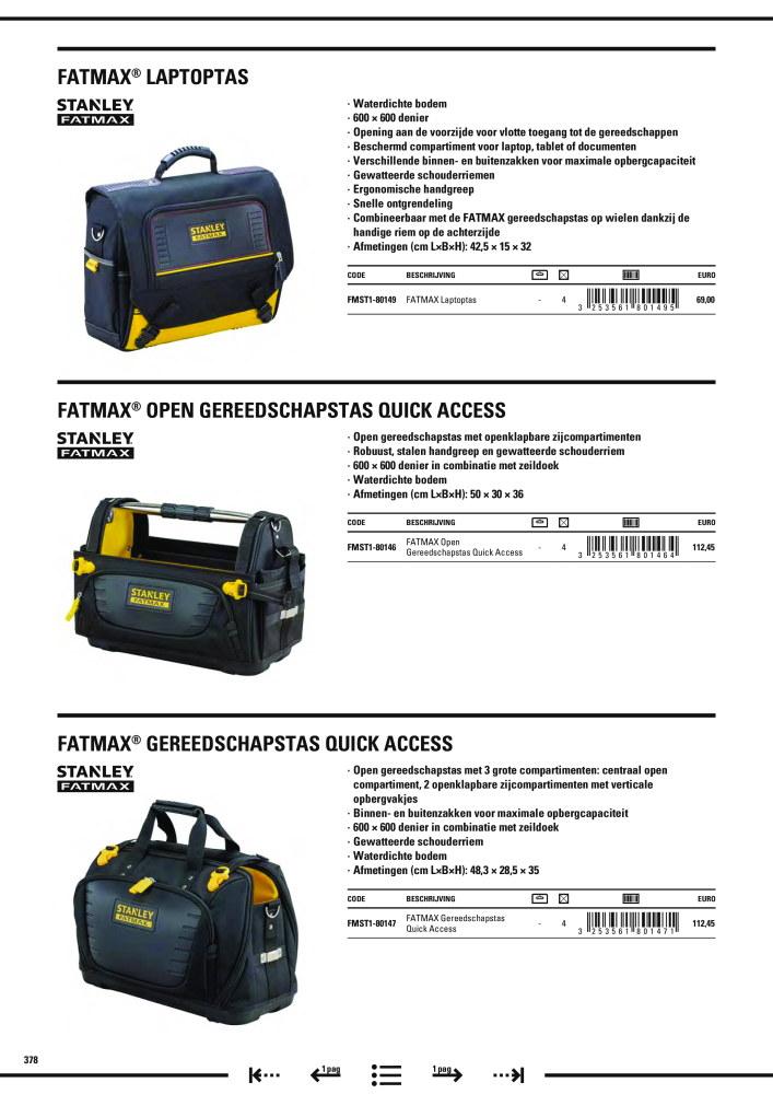 Stanley hoofdcatalogus Nº: 20910 - Página 380