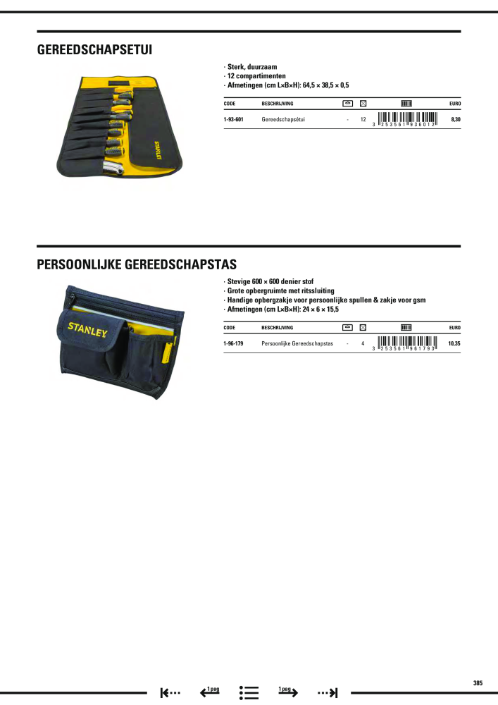 Stanley hoofdcatalogus NR.: 20910 - Pagina 387