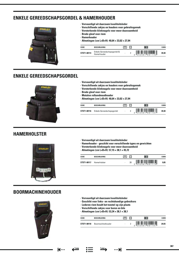 Stanley hoofdcatalogus NR.: 20910 - Seite 389