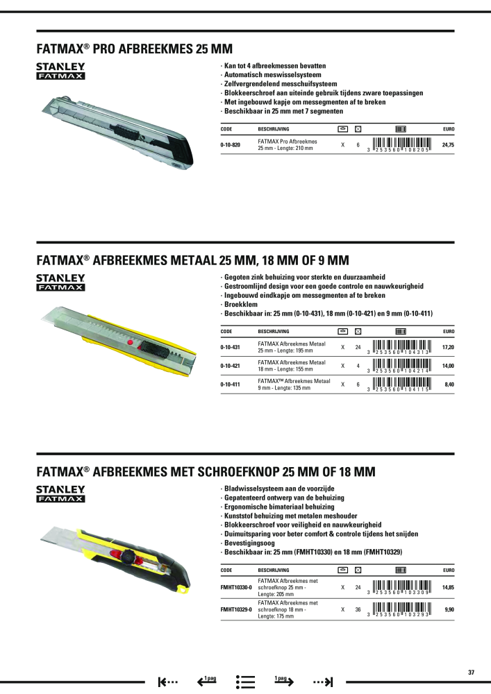 Stanley hoofdcatalogus Nº: 20910 - Página 39