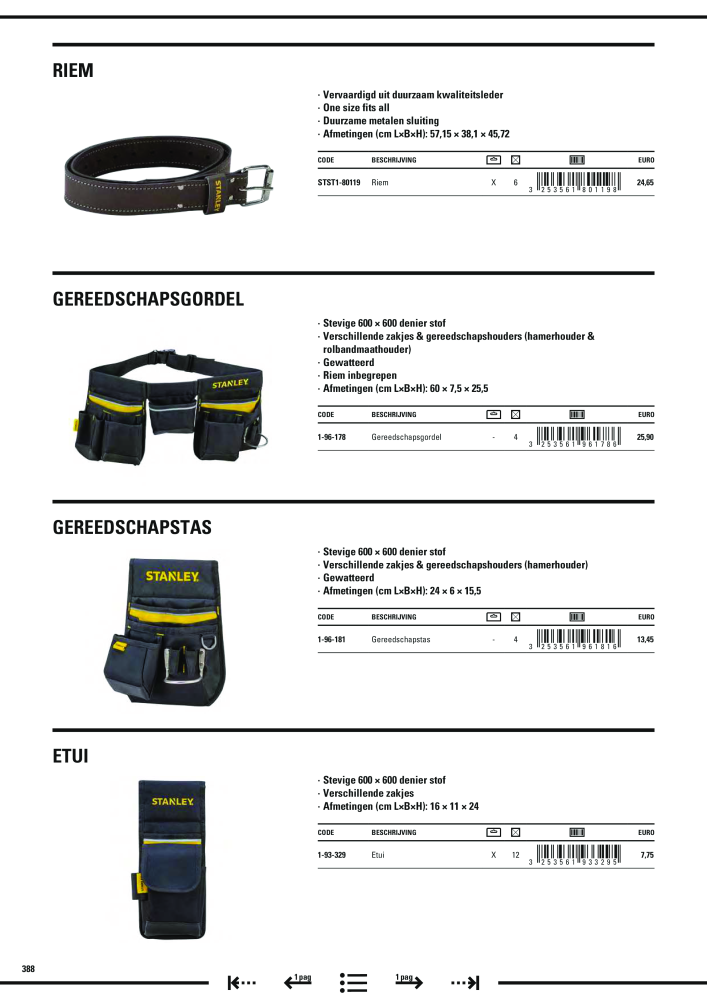 Stanley hoofdcatalogus NR.: 20910 - Seite 390