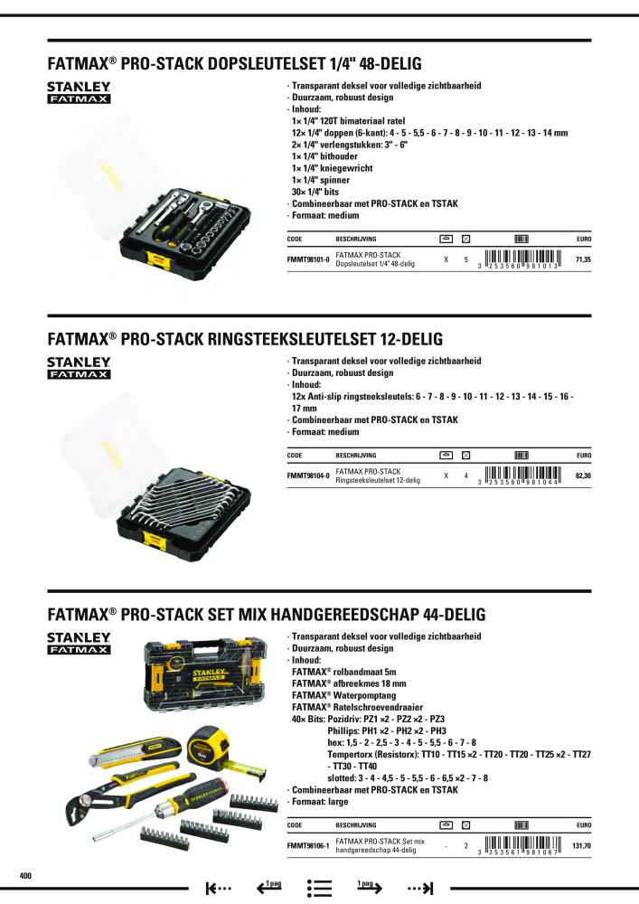 Stanley hoofdcatalogus NR.: 20910 - Pagina 402