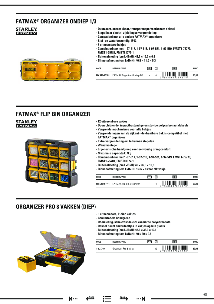 Stanley hoofdcatalogus NR.: 20910 - Seite 405