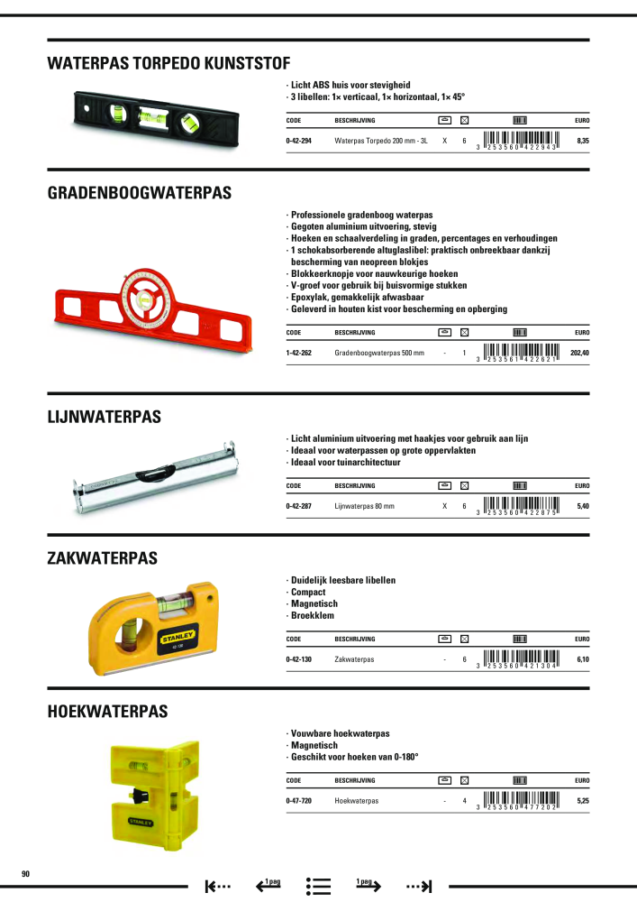 Stanley hoofdcatalogus Nº: 20910 - Página 92