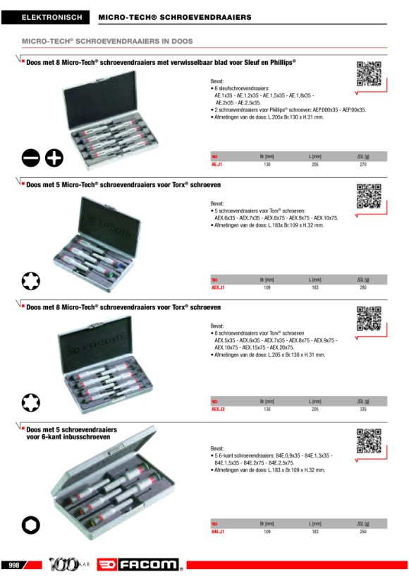 FACOM MICRO-TECH® Handschrauber Torx® T6 AEX.6X35