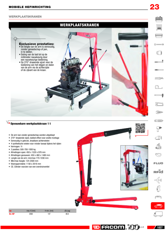 FACOM Hubstrebenpaar 6T DL.C6