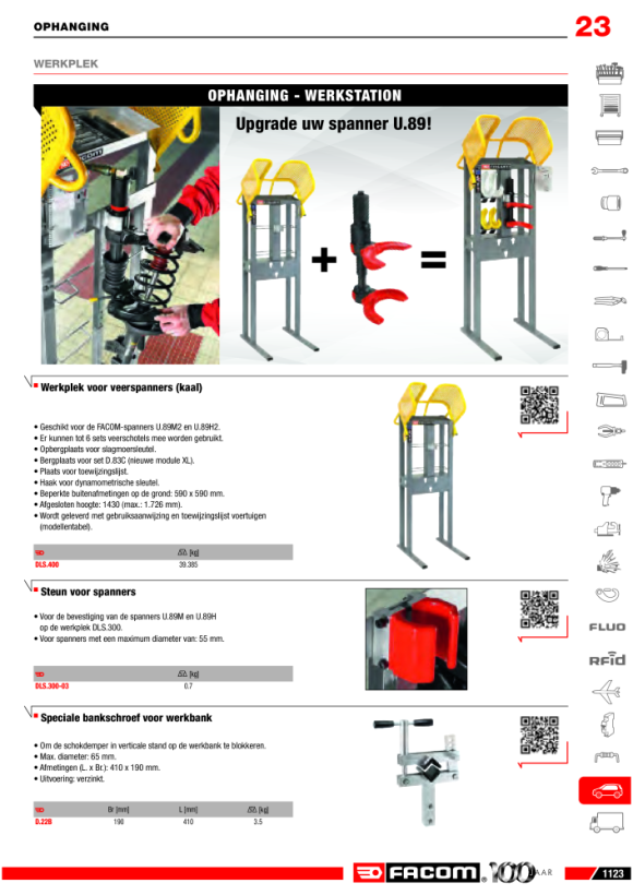 FACOM Schalenpaar fuer Federspanner, 2-tlg U.89JMA