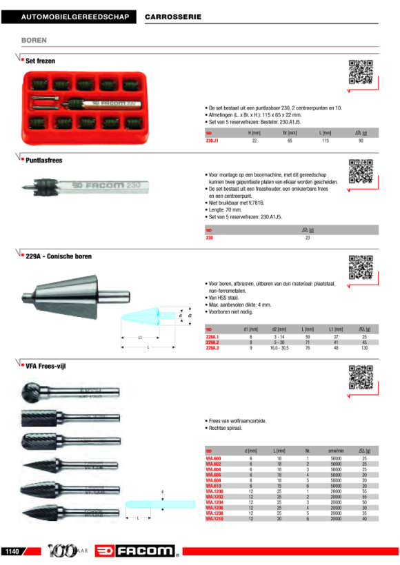 FACOM Drahtbuerste mit Griff 270A.MA