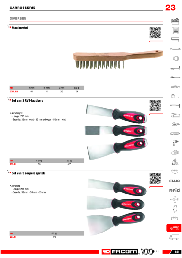 FACOM Drahtbuerste mit Griff 270A.MA