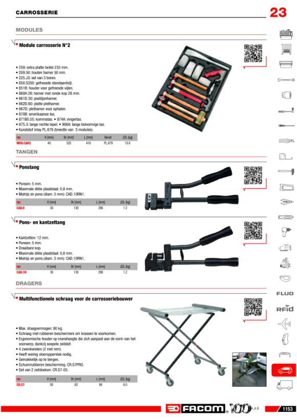 FACOM Handfaust Keilform 906A