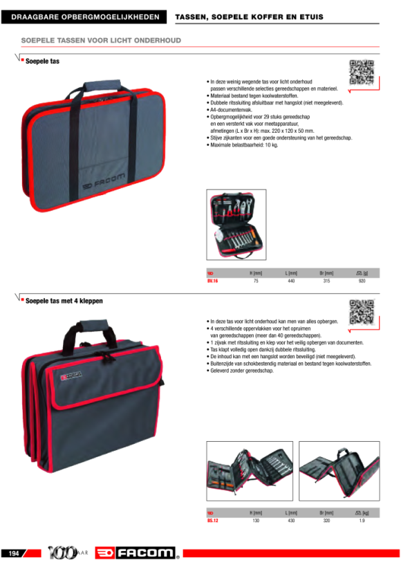 FACOM Werkzeugtasche aus Kunststoff BV.16