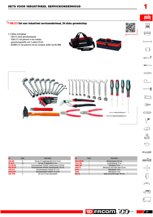 FACOM Ring-Maulschluessel-Set 9-tlg Karton 440.JE9