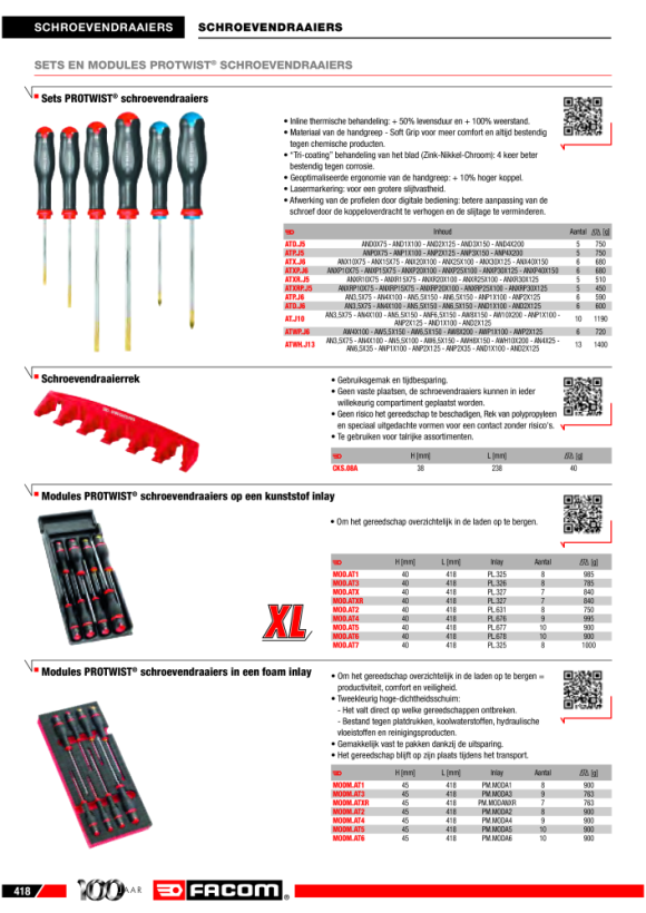 FACOM Schraubendreher Set 10-tlg AT.J10