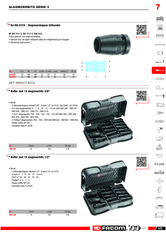 FACOM IMPACT-Bit Serie 3 Torx T30 NEX.30A