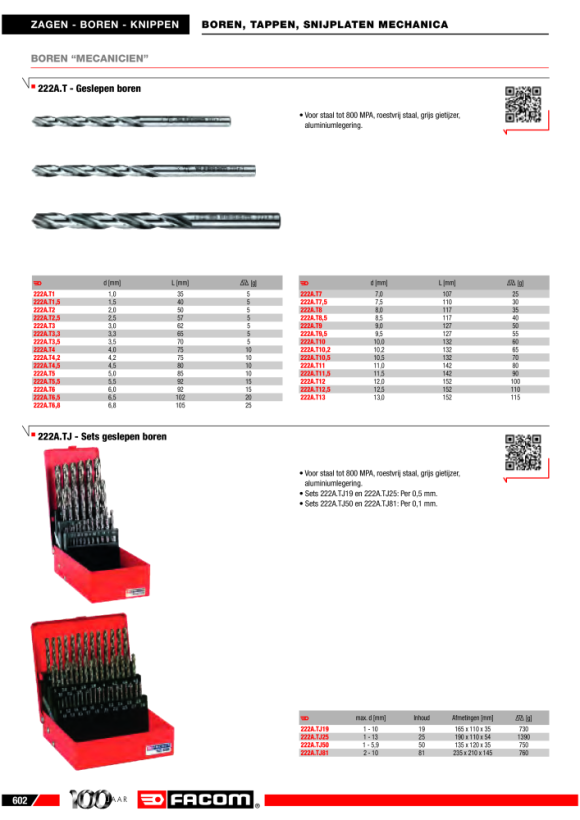 FACOM ISO-Stufenbohrer 6,5-40,5mm 11 Stufen 678006