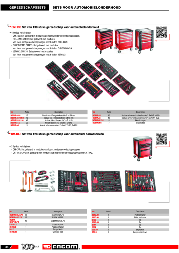 FACOM Modul - Zangen und Gripzange, 4-tlg MODM.CPEA1