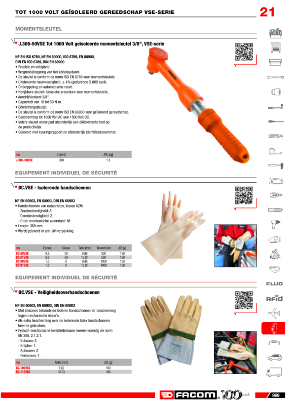 FACOM Verlaengerung 1/2” 1000V VSE 145 mm S.210AVSE