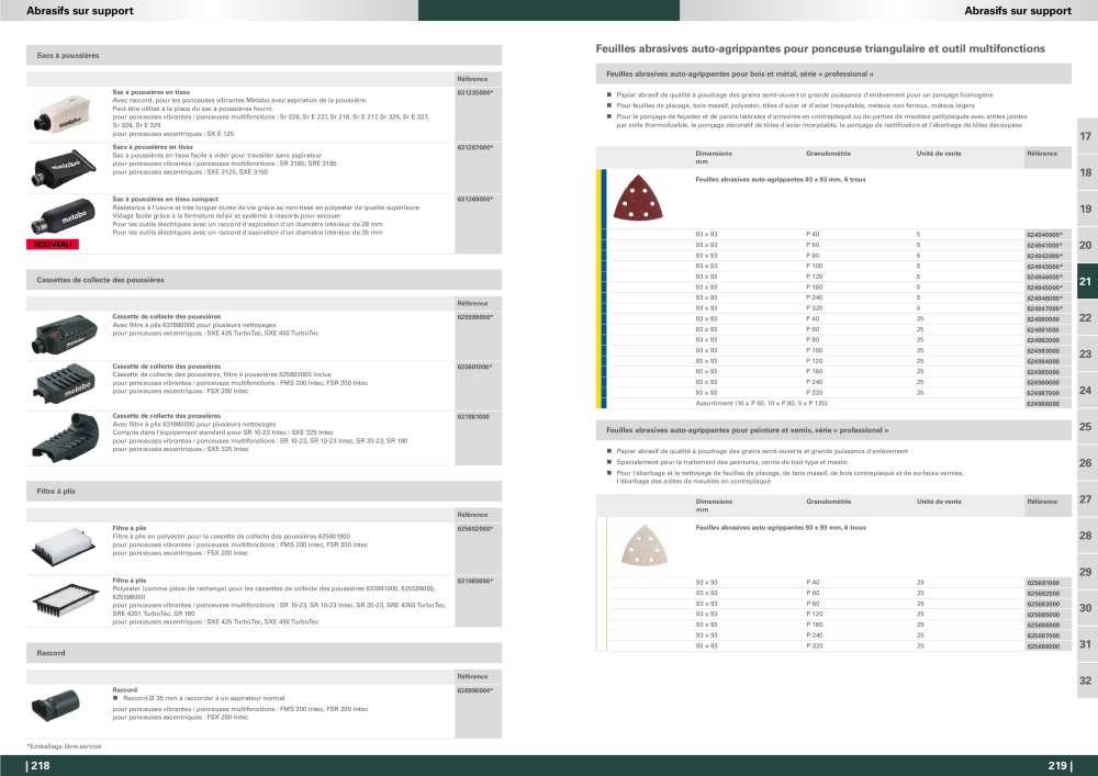 Metabo - Accessoires FR Nº: 20991 - Página 110