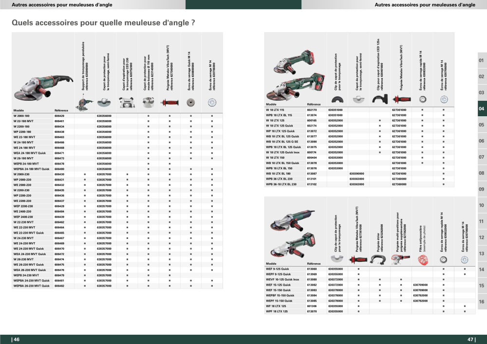 Metabo - Accessoires FR Nº: 20991 - Página 24