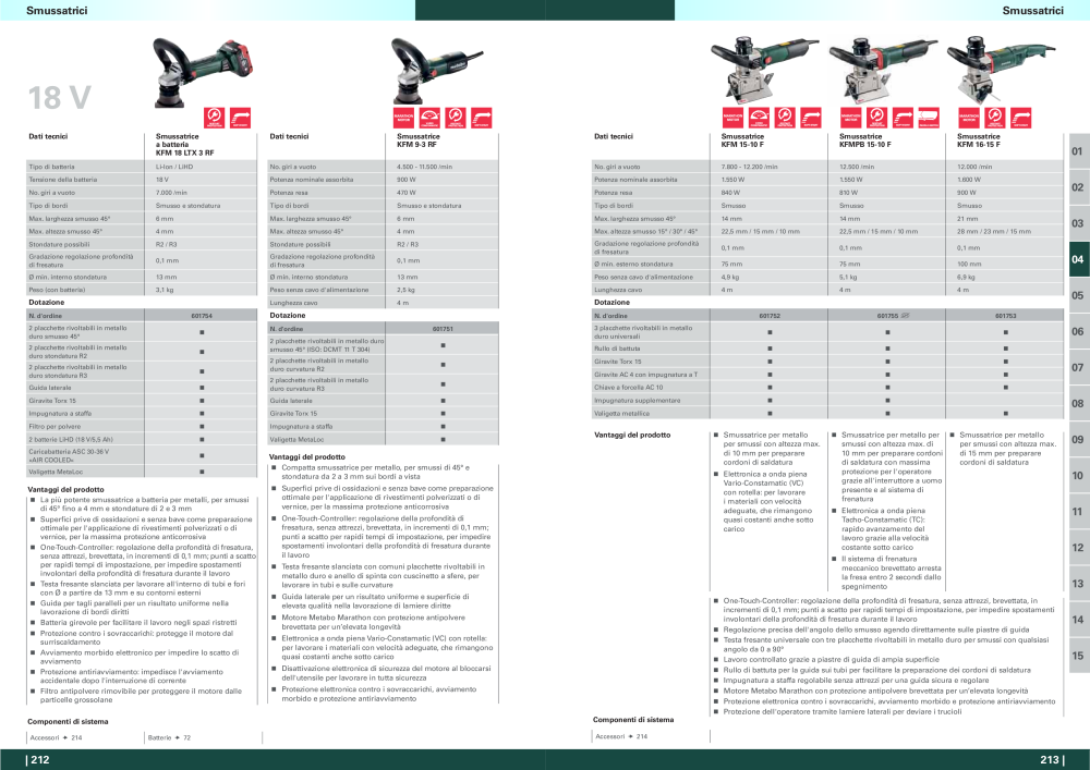 Metabo - panoramica della gamma di prodotti Nb. : 20992 - Page 107