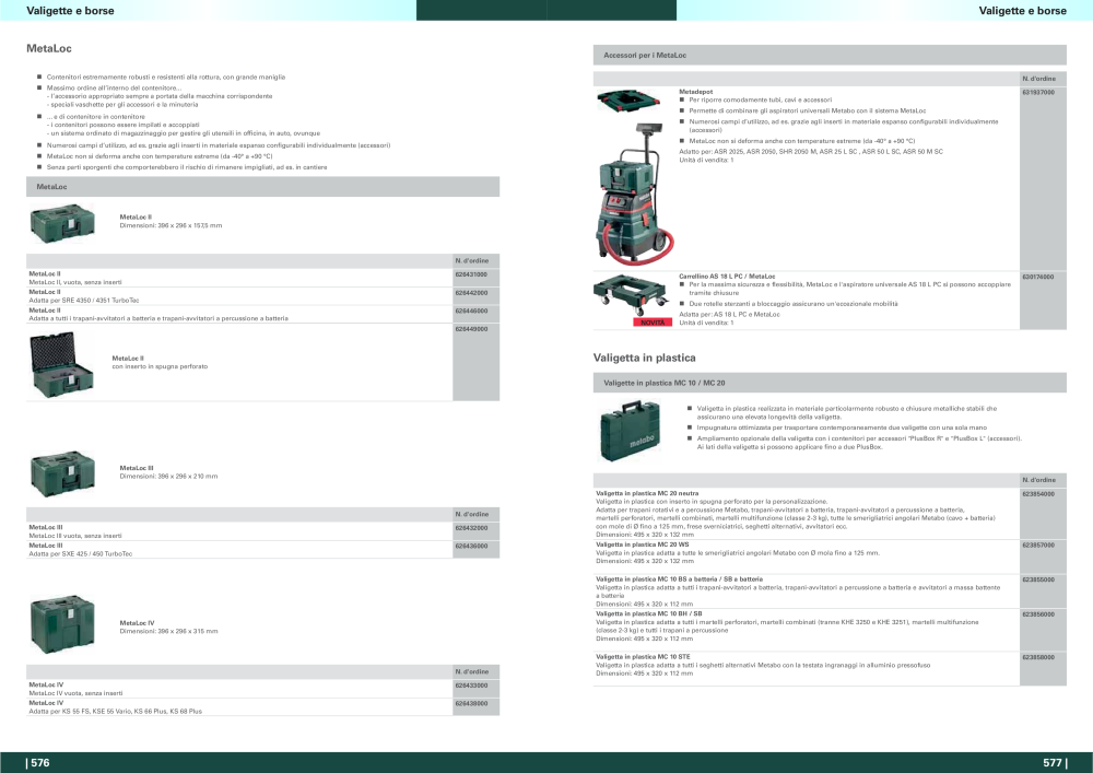 Metabo - panoramica della gamma di prodotti n.: 20992 - Pagina 289