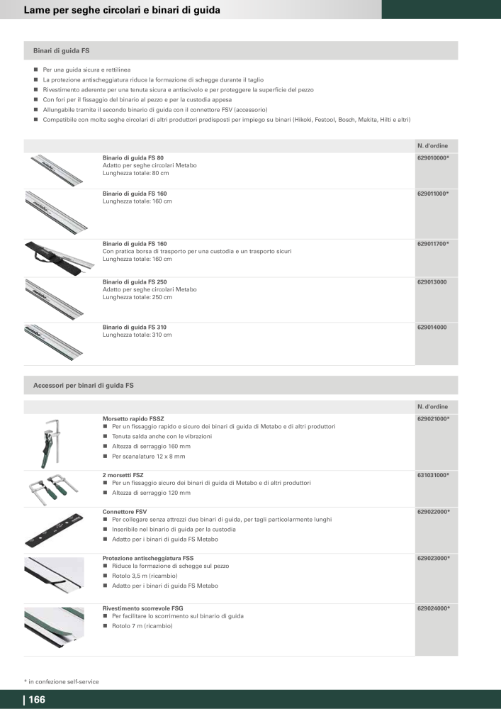 Metabo - Accessori Nº: 20993 - Página 166