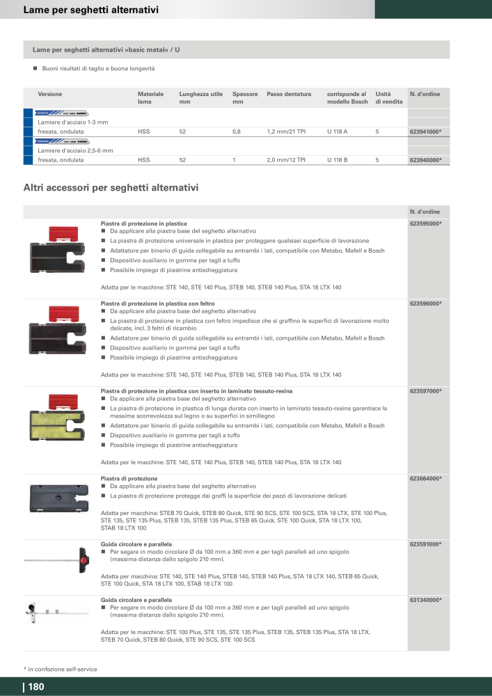 Metabo - Accessori Nb. : 20993 - Page 180