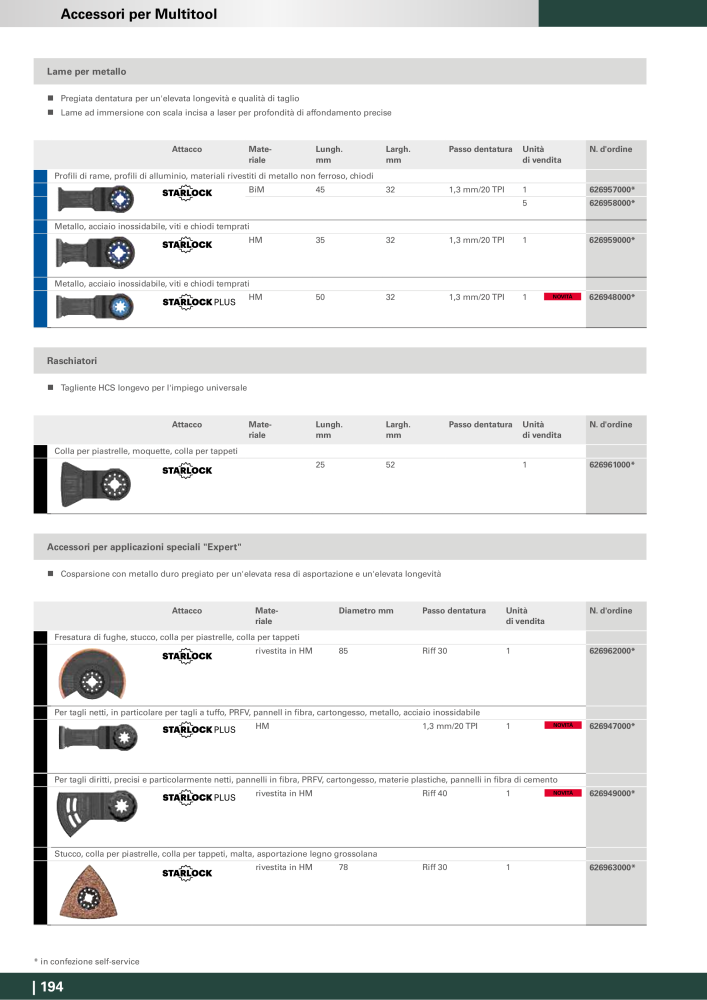 Metabo - Accessori n.: 20993 - Pagina 194