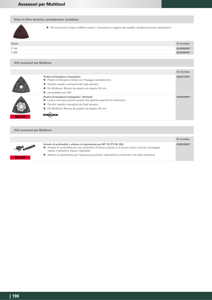 Metabo - Accessori n.: 20993 - Pagina 196