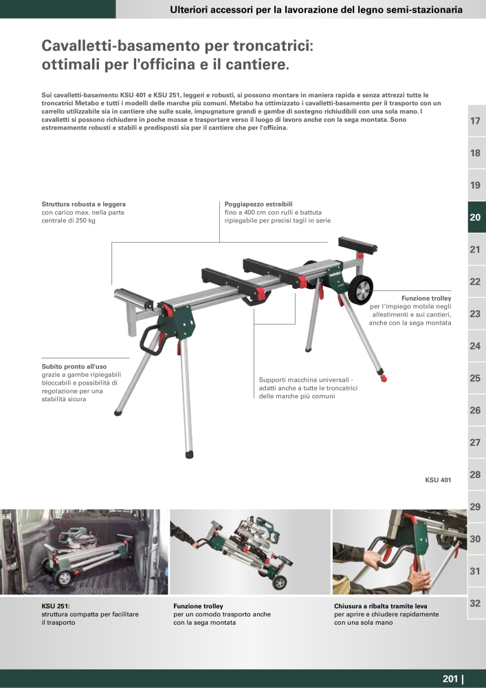 Metabo - Accessori Nb. : 20993 - Page 201