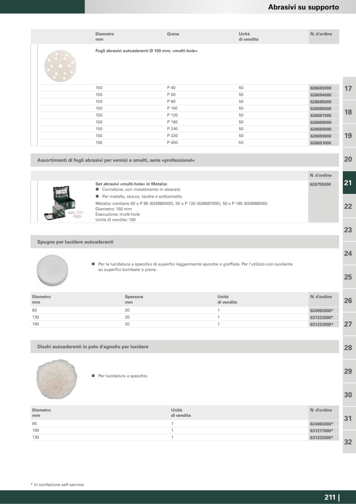 Metabo - Accessori n.: 20993 - Pagina 211