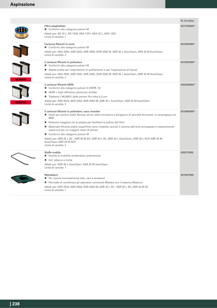 Metabo - Accessori NR.: 20993 - Pagina 238