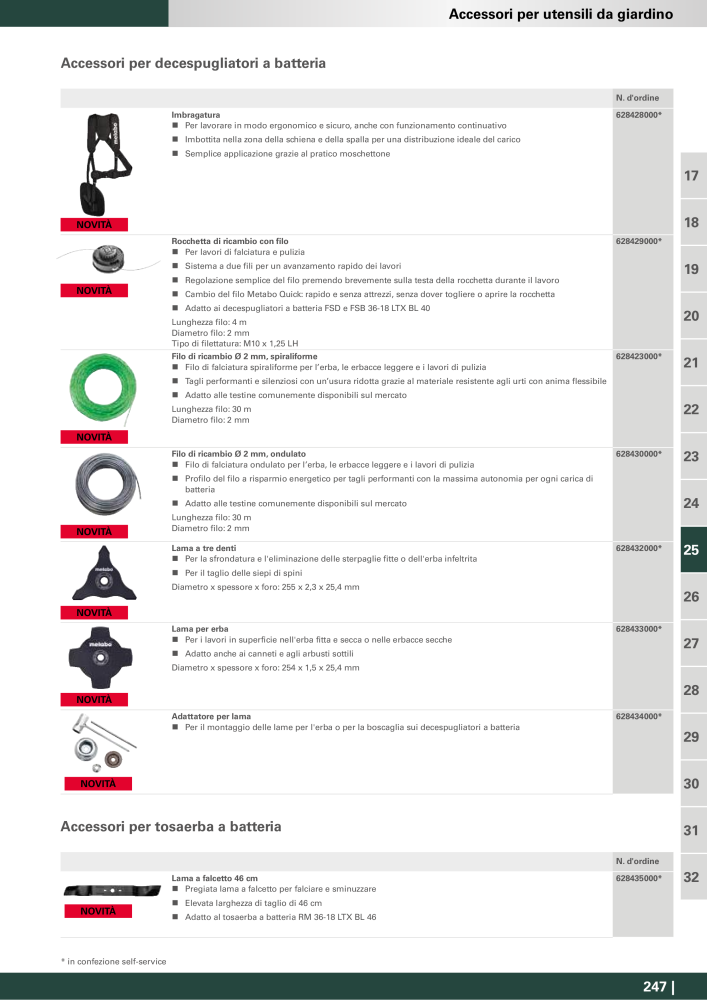 Metabo - Accessori n.: 20993 - Pagina 247