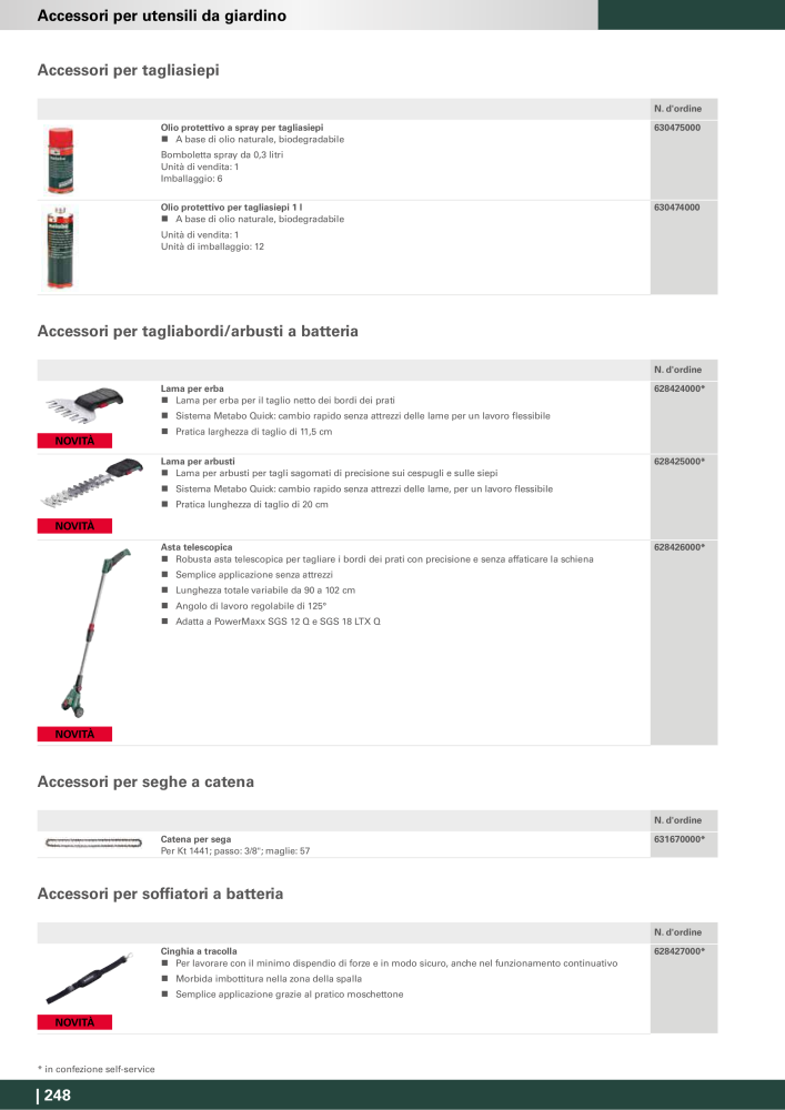 Metabo - Accessori n.: 20993 - Pagina 248