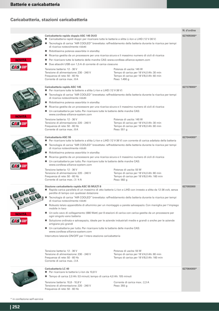 Metabo - Accessori n.: 20993 - Pagina 252