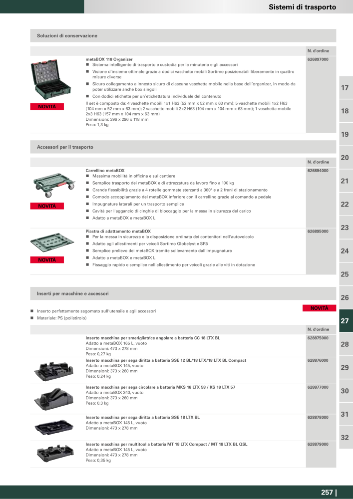 Metabo - Accessori n.: 20993 - Pagina 257