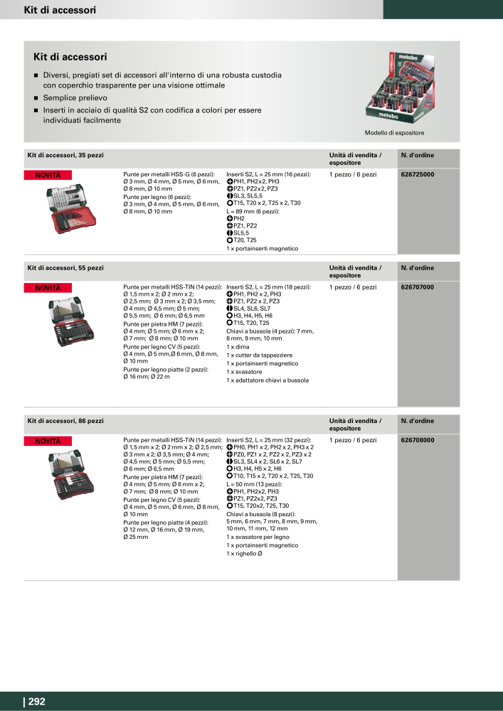 Metabo - Accessori n.: 20993 - Pagina 292