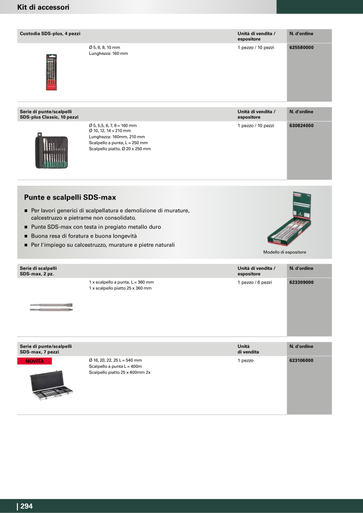 Metabo - Accessori n.: 20993 - Pagina 294