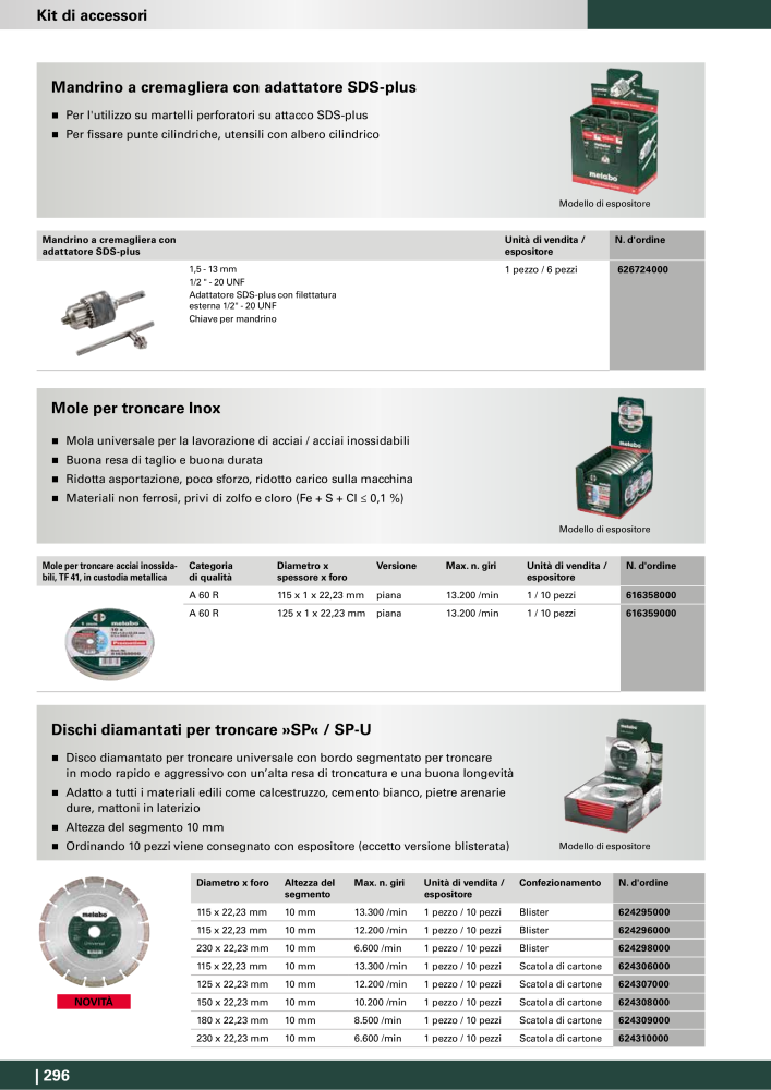 Metabo - Accessori n.: 20993 - Pagina 296