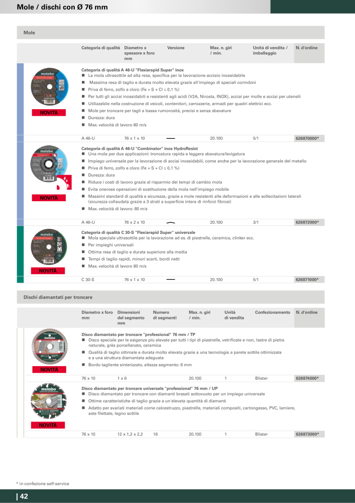 Metabo - Accessori Nb. : 20993 - Page 42