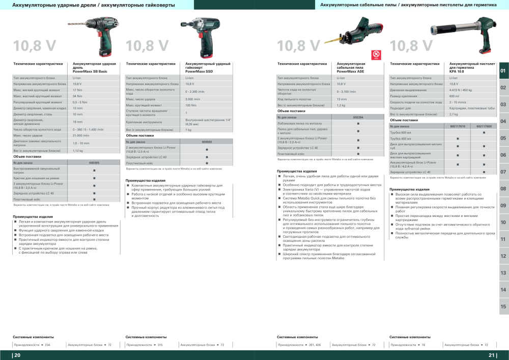 Metabo – обзор ассортимента продукции NR.: 21001 - Pagina 11