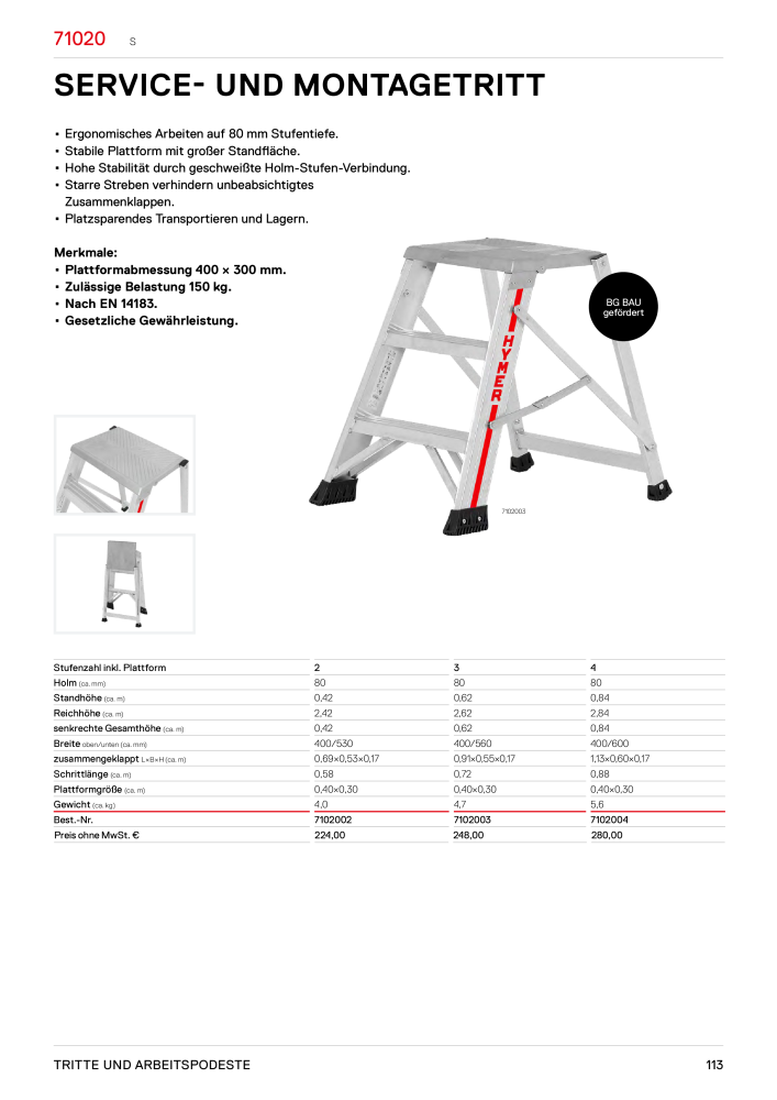 Hymer - Leitern und Tritte NO.: 21016 - Page 113