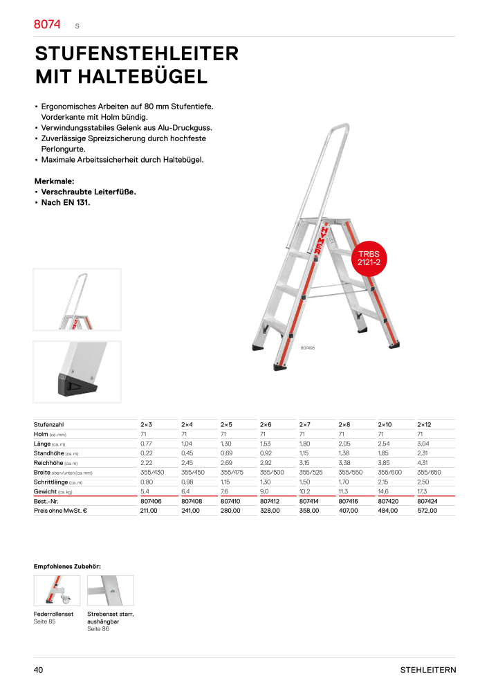 Hymer - Leitern und Tritte NR.: 21016 - Seite 40