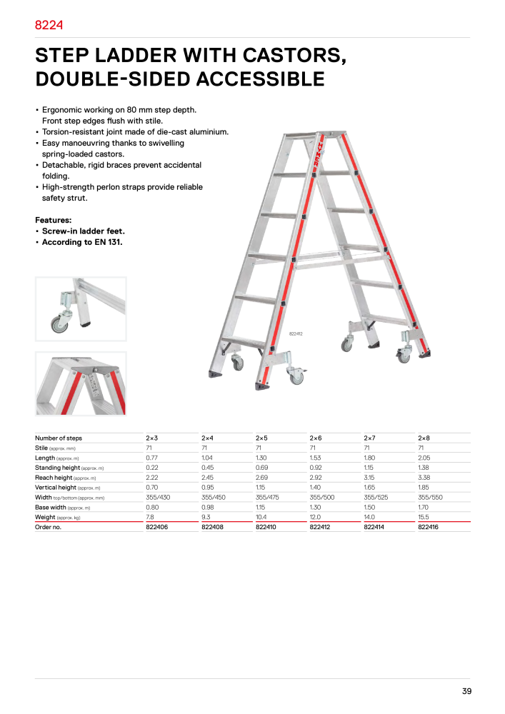 Hymer - Ladders and steps NEJ.: 21017 - Sida 39