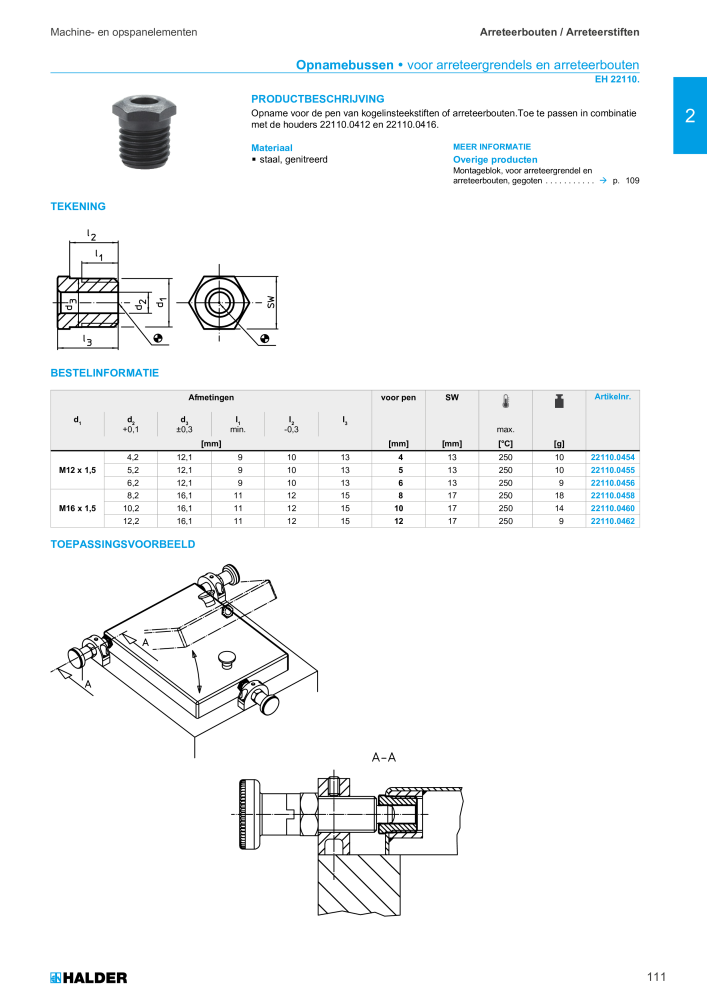 HALDER Hoofdcatalogus Normdelen NR.: 21021 - Pagina 111
