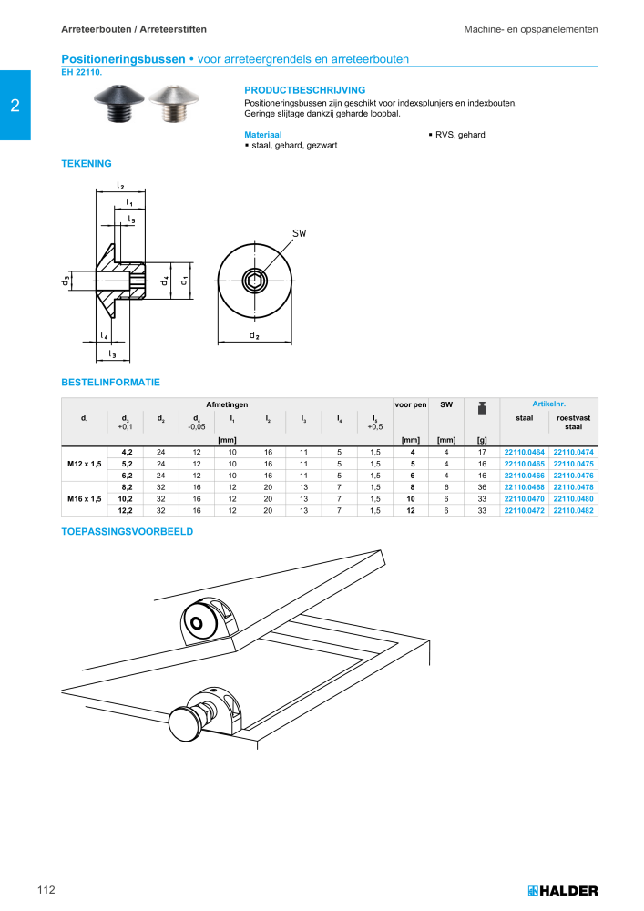 HALDER Hoofdcatalogus Normdelen NR.: 21021 - Pagina 112