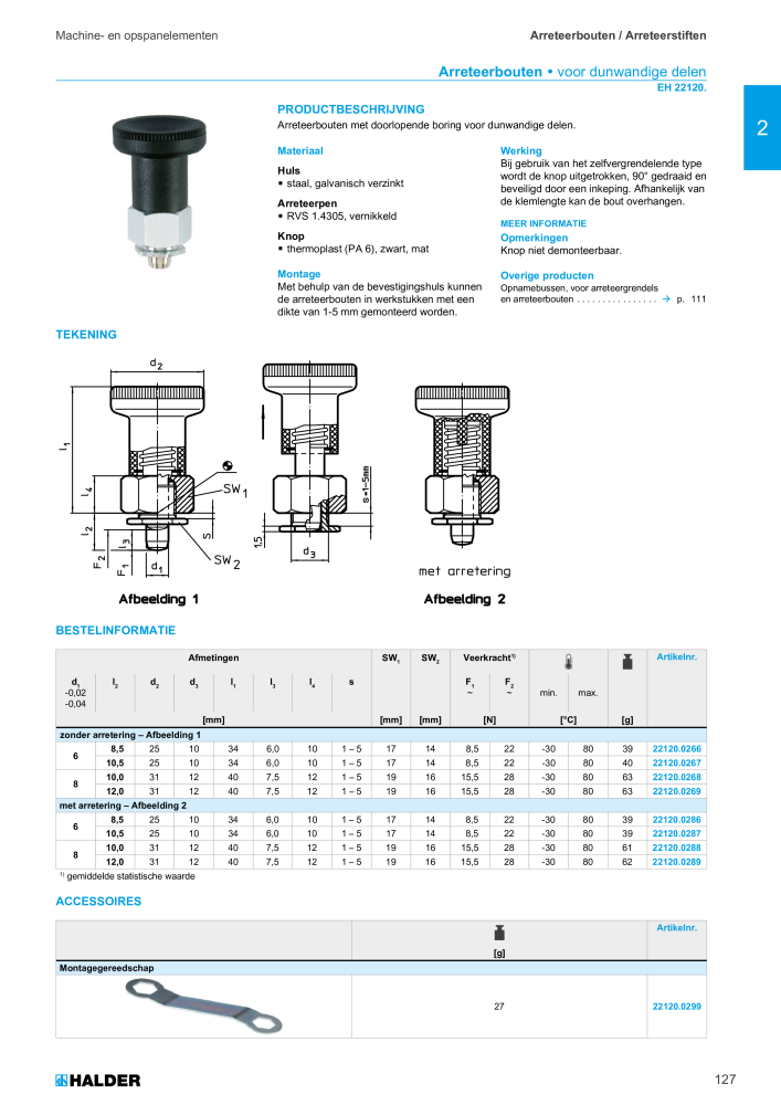 HALDER Hoofdcatalogus Normdelen NR.: 21021 - Pagina 127